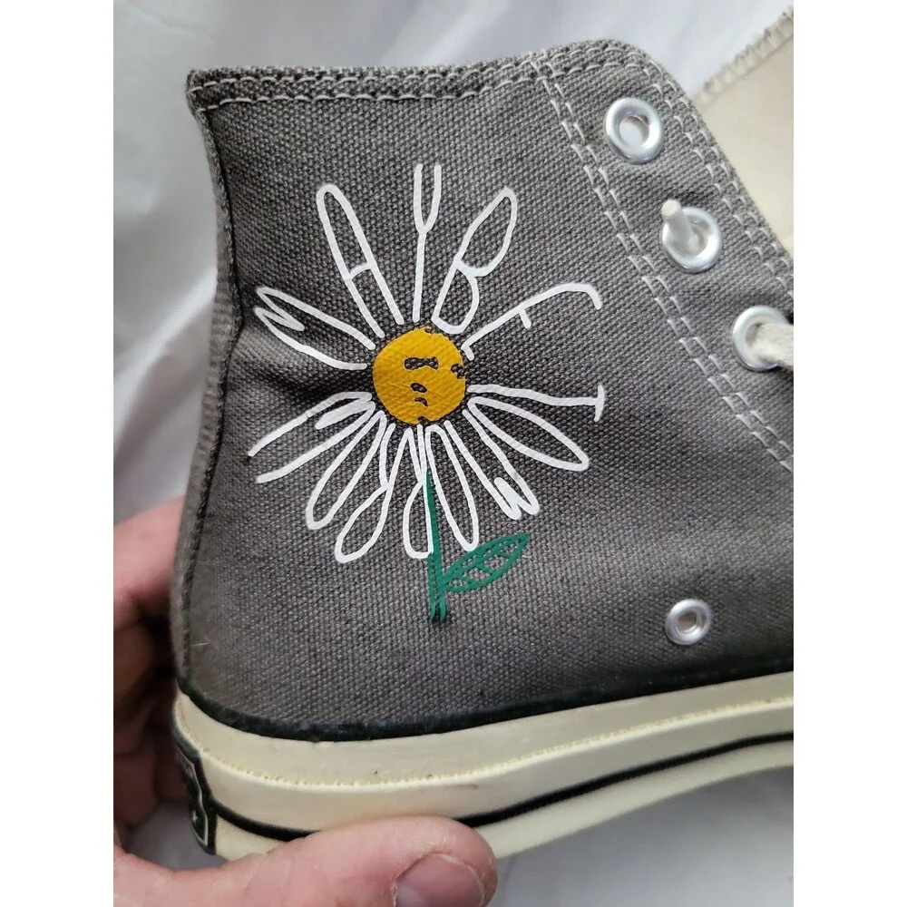 Converse Chuck 70 High Maybe Tomorrow Daisy Custom DIY Loves Me Not Size 6.5